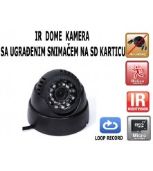 IR dome kamera, aktivacija na pokret, loop recording, datum i vrijeme na snimci, snimanje i po mraku